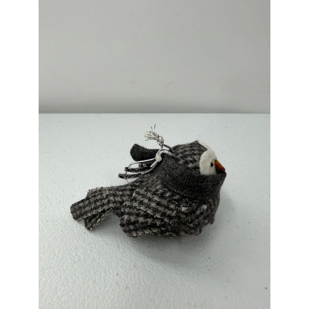 Target Christmas Ornaments Lot 3 Angel Fox Owl Felt Tweed Fabric Holiday Decor